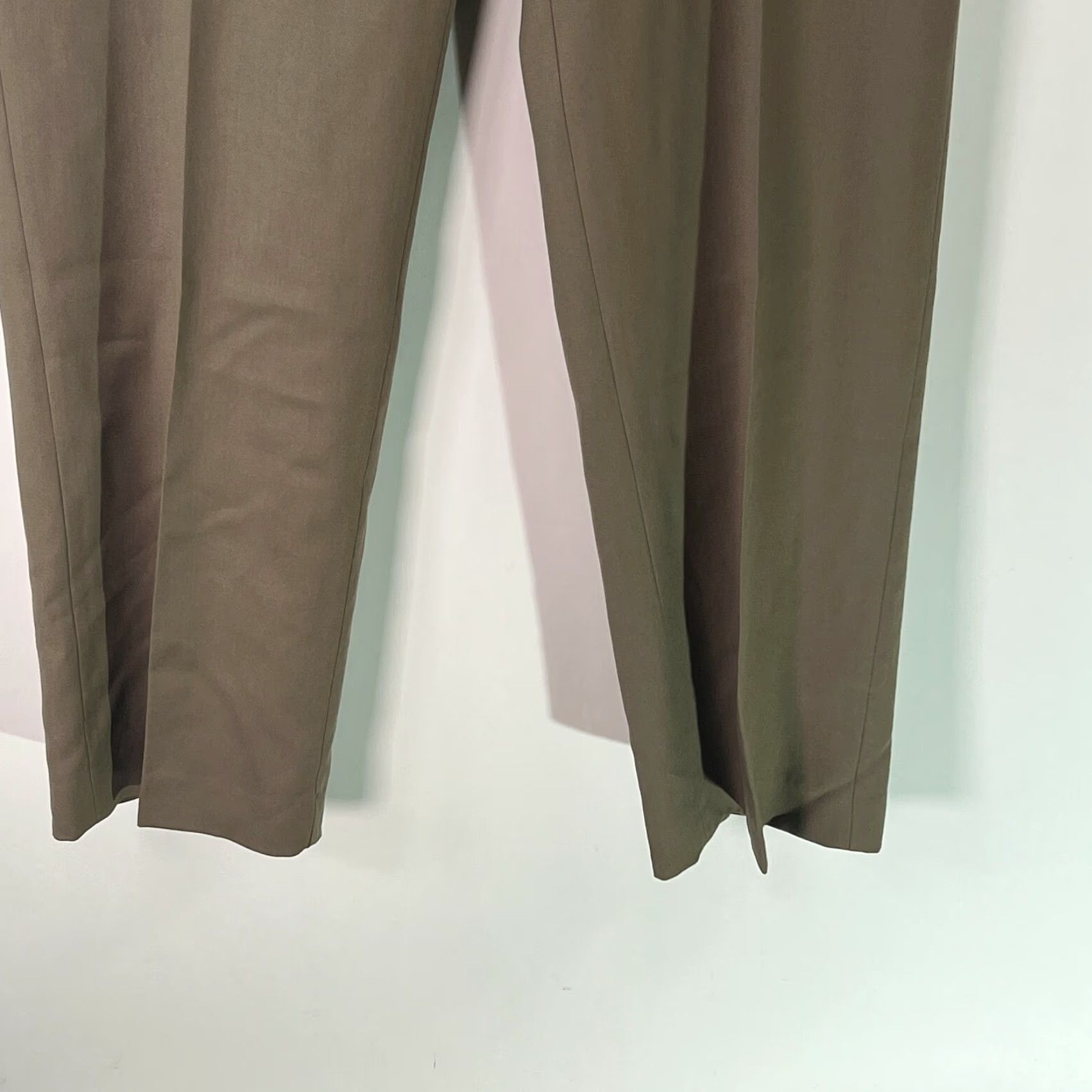 Alfani Alfani Mens Dress Pants Flat Front Straight Leg Wool Tan Size 34X34 Regular Inseam 34 Belt Loops Pockets Dry-Clean Only Mens Size US 34 / EU 50 - 5 Thumbnail