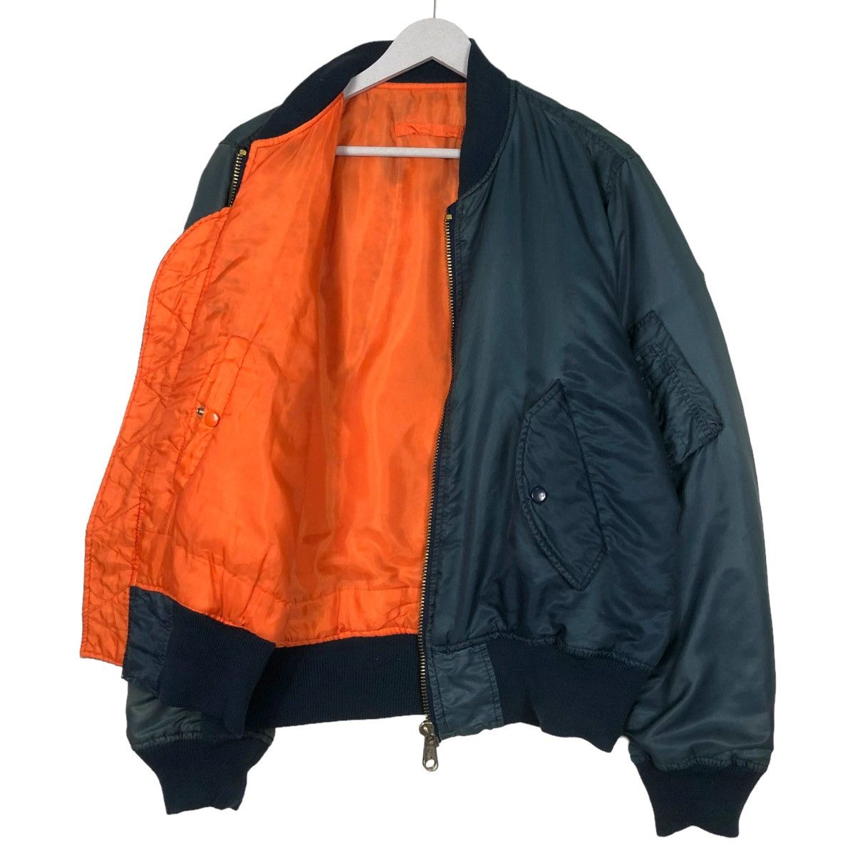Flight Club × Japanese Brand 💥90s MA1 USA RIOT BOMBER JACKET Size US L / EU 52-54 / 3 - 2 Thumbnail