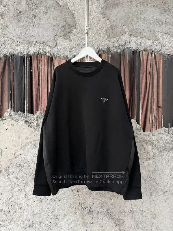 Prada Prada Black Cotton Men's Sweatshirt. Size US M / EU 48-50 / 2 - 1 Thumbnail