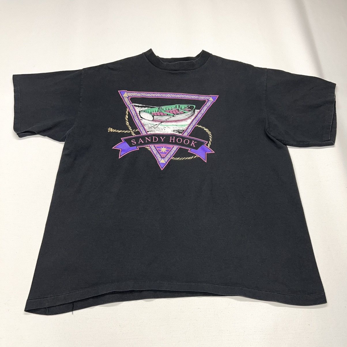 Delta × Vintage VTG Sandy Hook Tee Shirt Beach New Jersey Single Stitch Size US XL / EU 56 / 4 - 1 Thumbnail