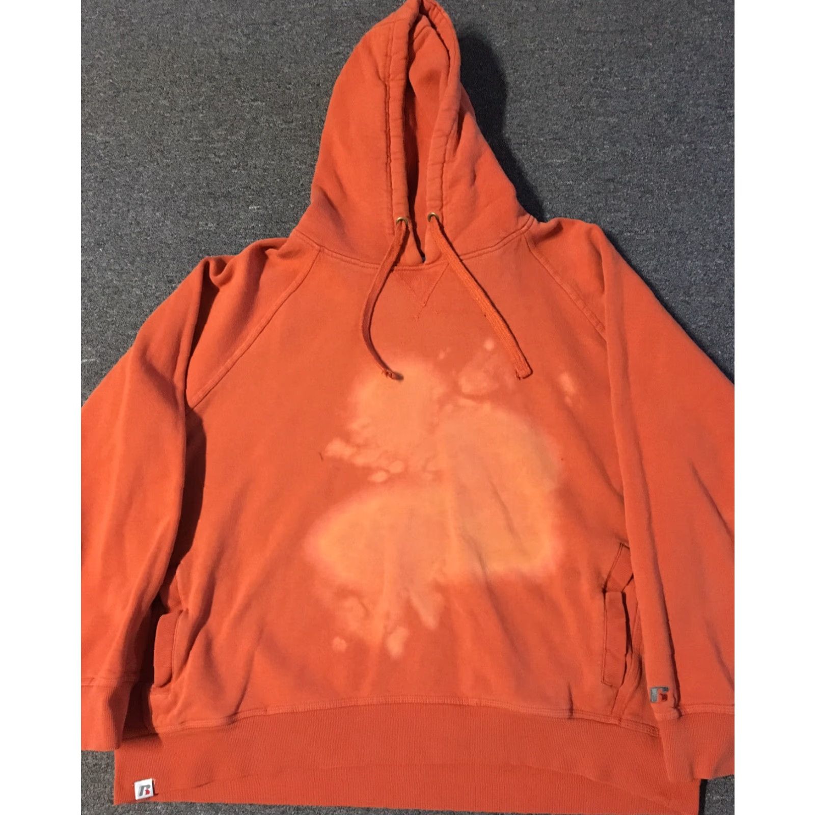 Russell Athletic VINTAGE Russell Athletic Faded Bleach Hoodie 2XL Orange Men Sweatshirt Pullover Thrashed 90s Size US XXL / EU 58 / 5 - 2 Thumbnail