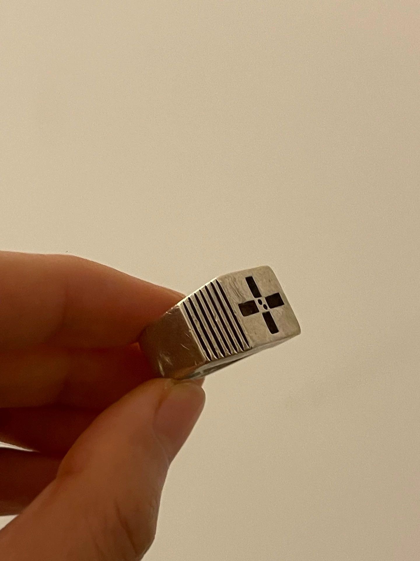 Jean Paul Gaultier JPG Rare Archive Cutout Cross Silver Ring Size ONE SIZE - 3 Thumbnail