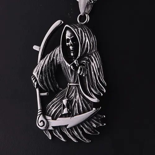 Handmade × Jewelry Reaper Ghost Chain Demon Bones Goth Rock Jewelry Chrome Size ONE SIZE - 3 Thumbnail