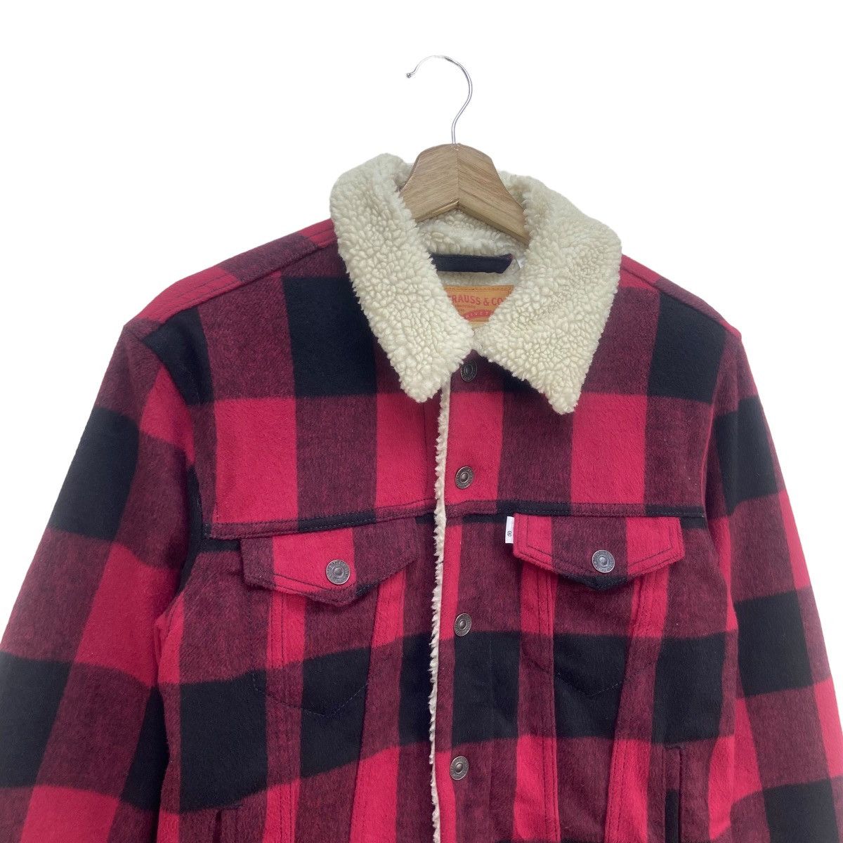 Levi's Levi’s Fleece Sherpa Plaid Tartan Trucker Jacket Size US S / EU 44-46 / 1 - 8 Thumbnail