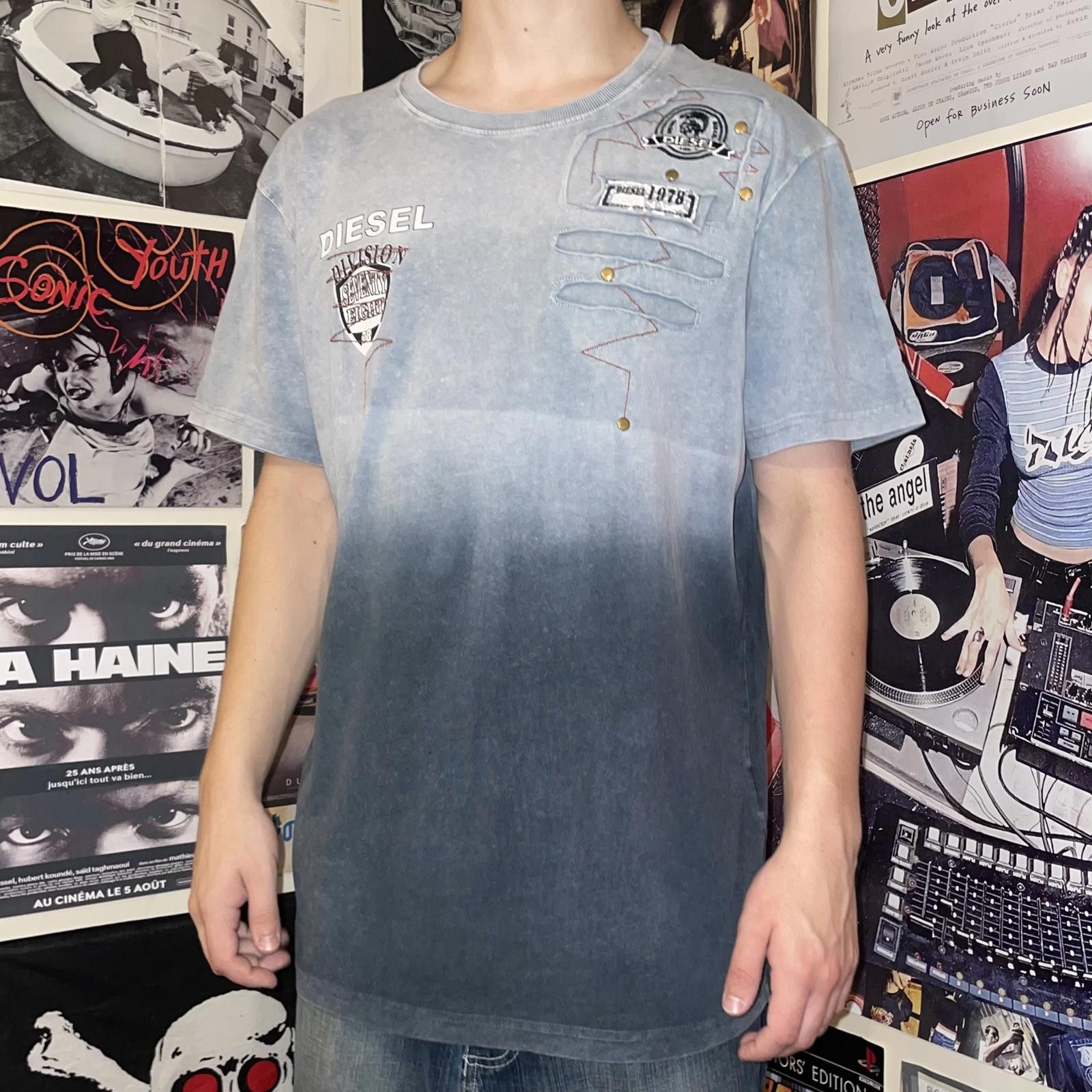 Diesel Diesel 00s Embroidered Dyed T-Shirt 3XL Size US XL / EU 56 / 4 - 6 Thumbnail