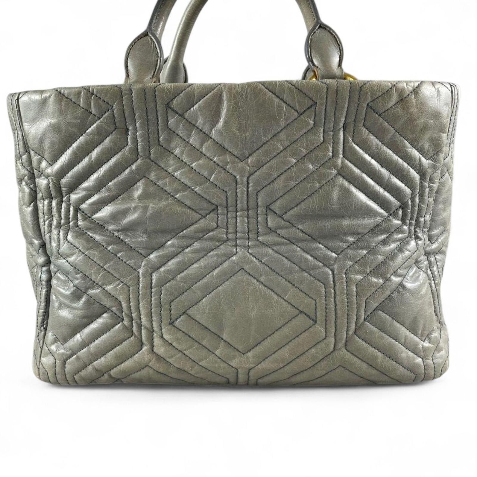 Miu Miu Miu Miu - Quilted Leather Handbag Grey Size ONE SIZE - 3 Thumbnail