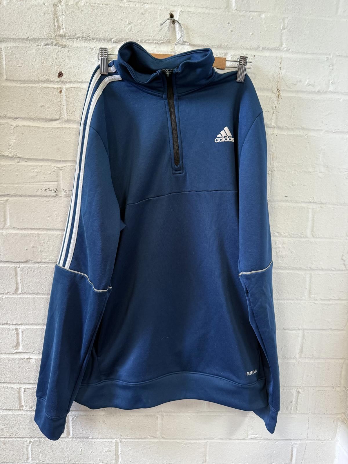 Adidas Adidas Men’s Half-Zip Sweatshirt - Navy Blue Size US L / EU 52-54 / 3 - 1 Thumbnail
