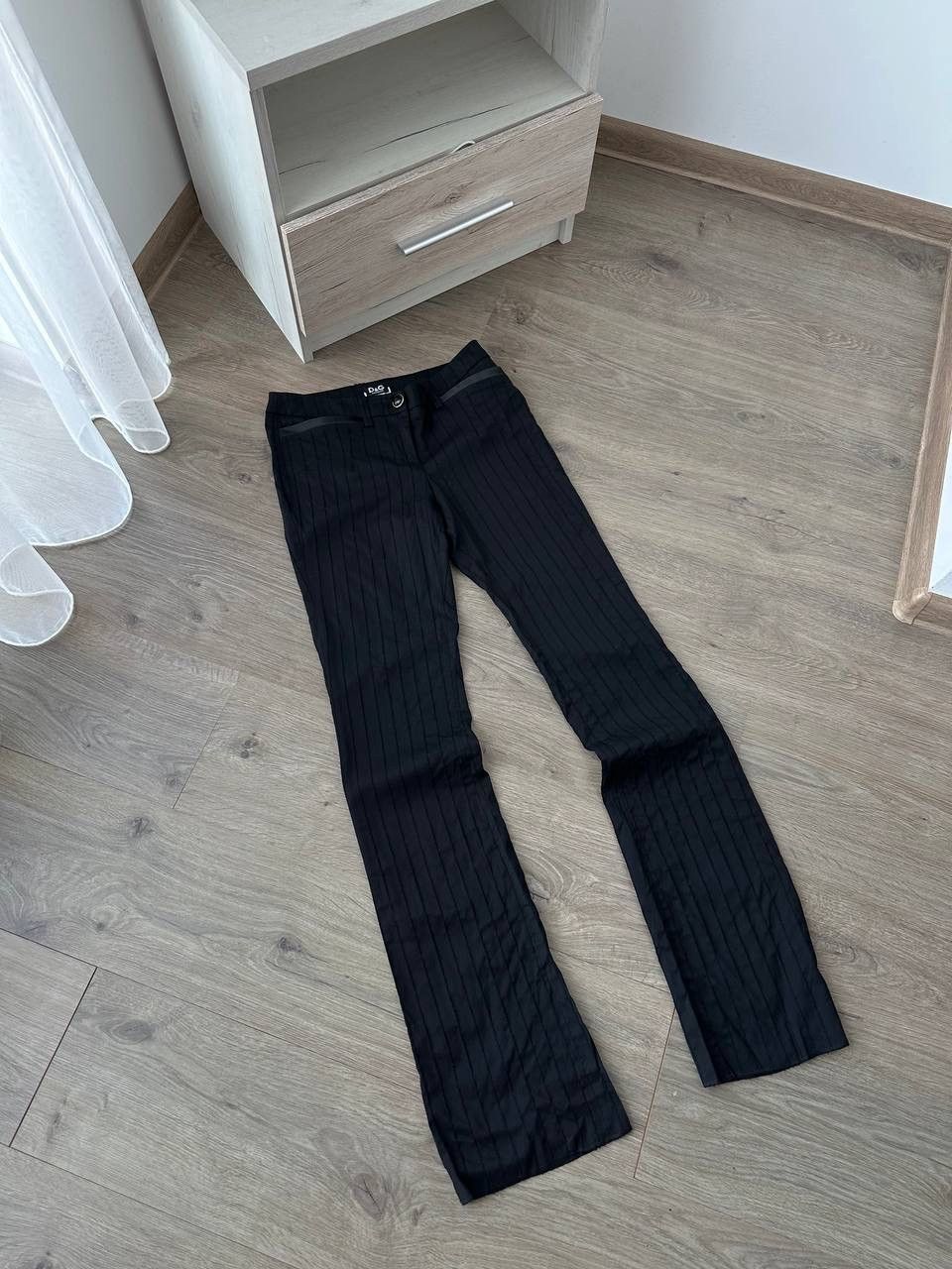 Dolce & Gabbana × Vintage Vintage Dolce&Gabbana Wide Black Low Lading Pants Size 26" / US 2 / IT 38 - 9 Thumbnail