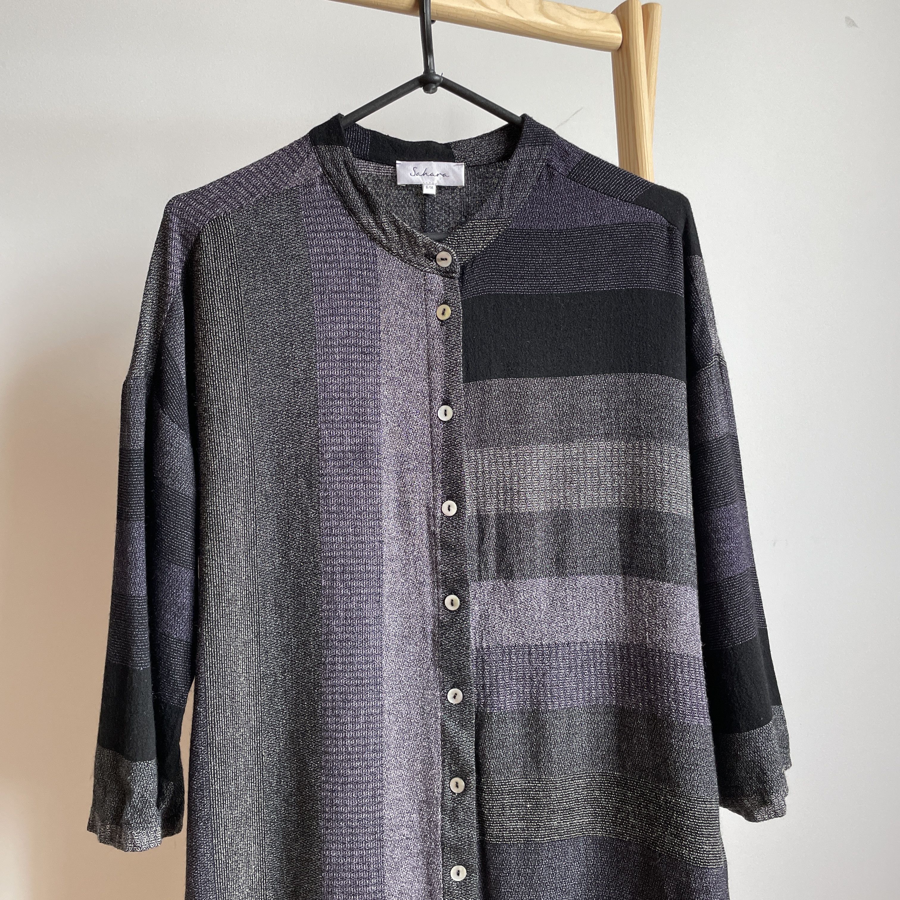 Other Sahara London Womens Viscose/Wool 3/4 Sleeve Striped Jacket Size M / US 6-8 / IT 42-44 - 3 Thumbnail