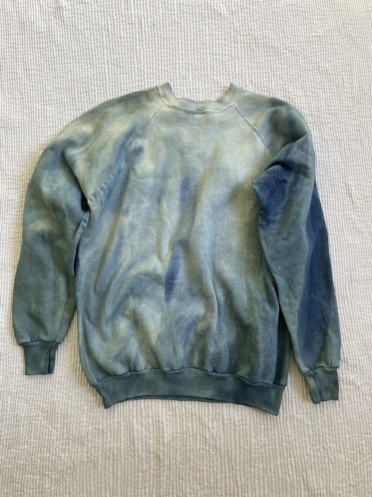 Indigo Indigo Dyed Sun Faded Crewneck Sweatshirt Size US L / EU 52-54 / 3 - 10 Thumbnail