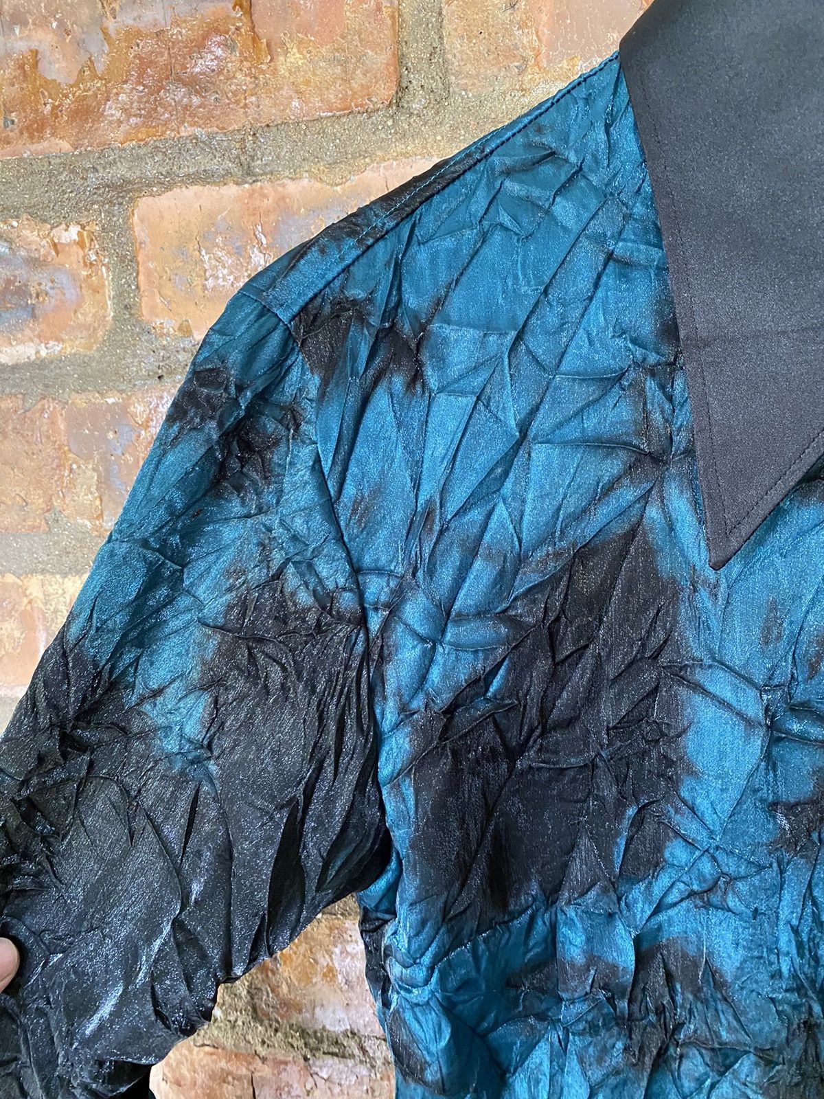 14th Addiction × 5351 POUR LES HOMMES × Japanese Brand 1990s Marble wrinkle vampire shirt Size US M / EU 48-50 / 2 - 9 Thumbnail