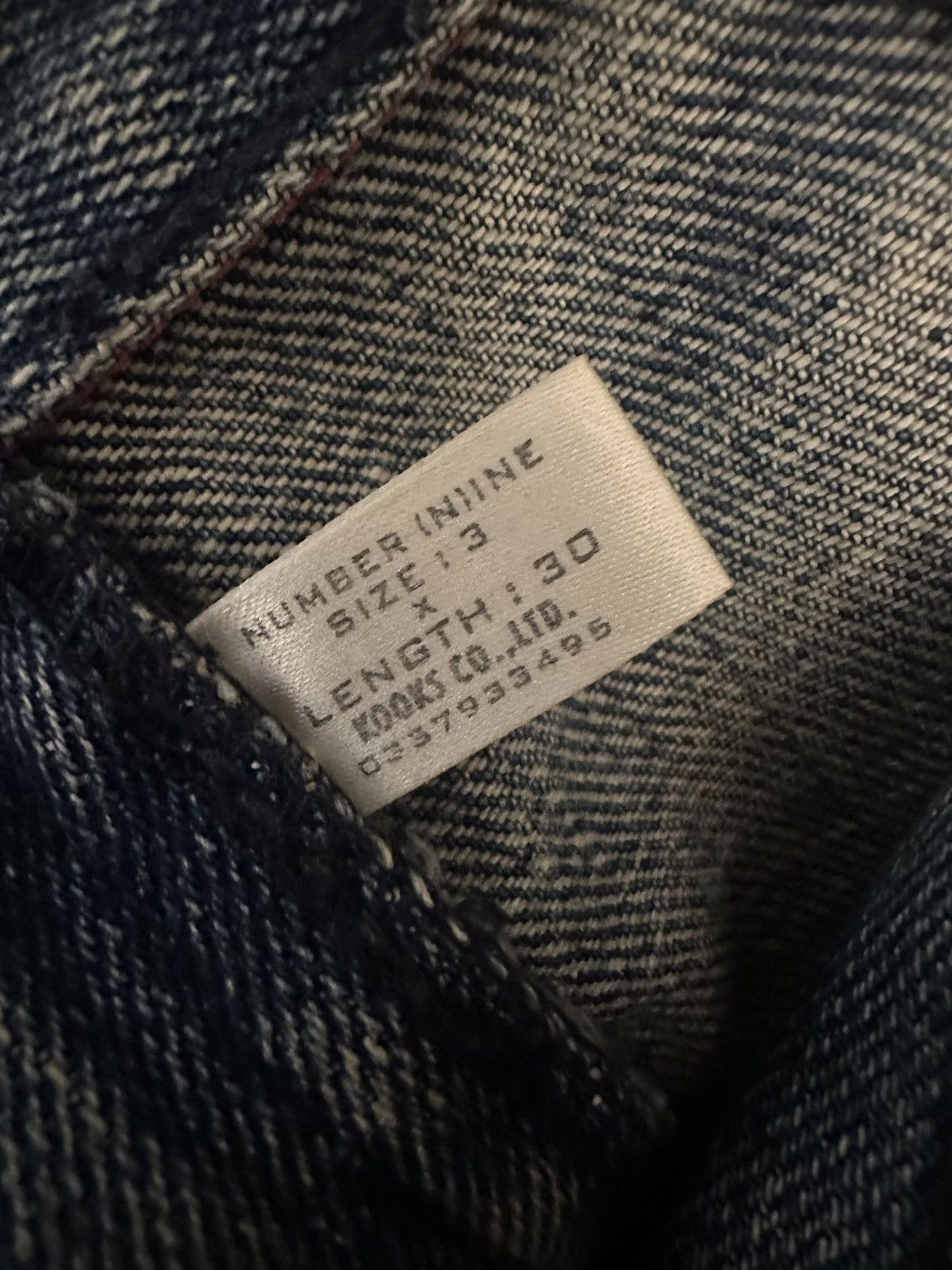 Number (N)ine Number (N)ine AW01 Denim Size 3 Size US 31 - 4 Thumbnail