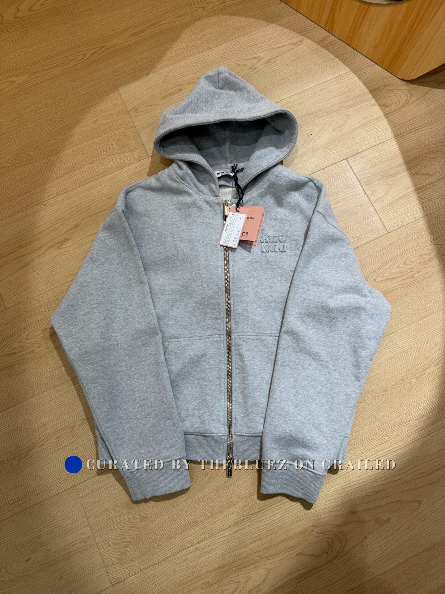 Miu Miu Miumiu Gray Zip Hoodie XS Size XS / US 0-2 / IT 36-38 - 1 Thumbnail
