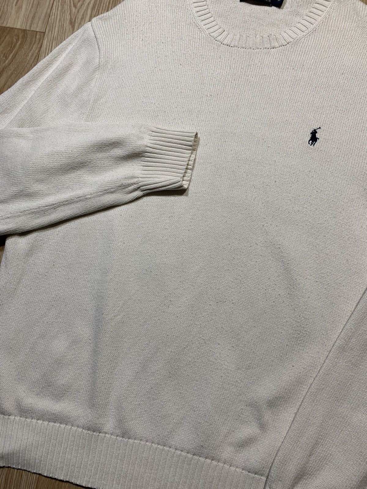Polo Ralph Lauren Polo Ralph Lauren White Knitwear Sweater Size US XL / EU 56 / 4 - 5 Thumbnail