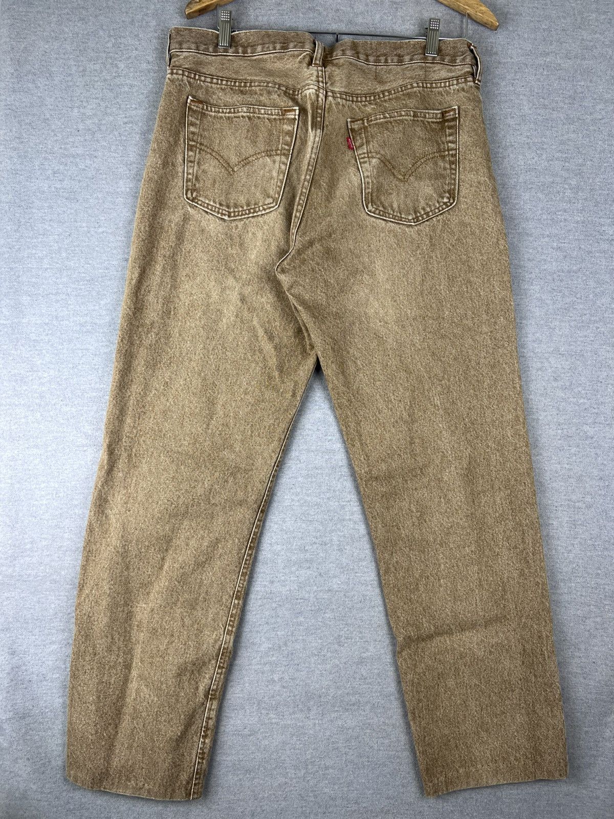 Levi's Vintage Levis Jeans Mens 32x30 Camel Brown Denim 501 Size US 32 / EU 48 - 2 Thumbnail