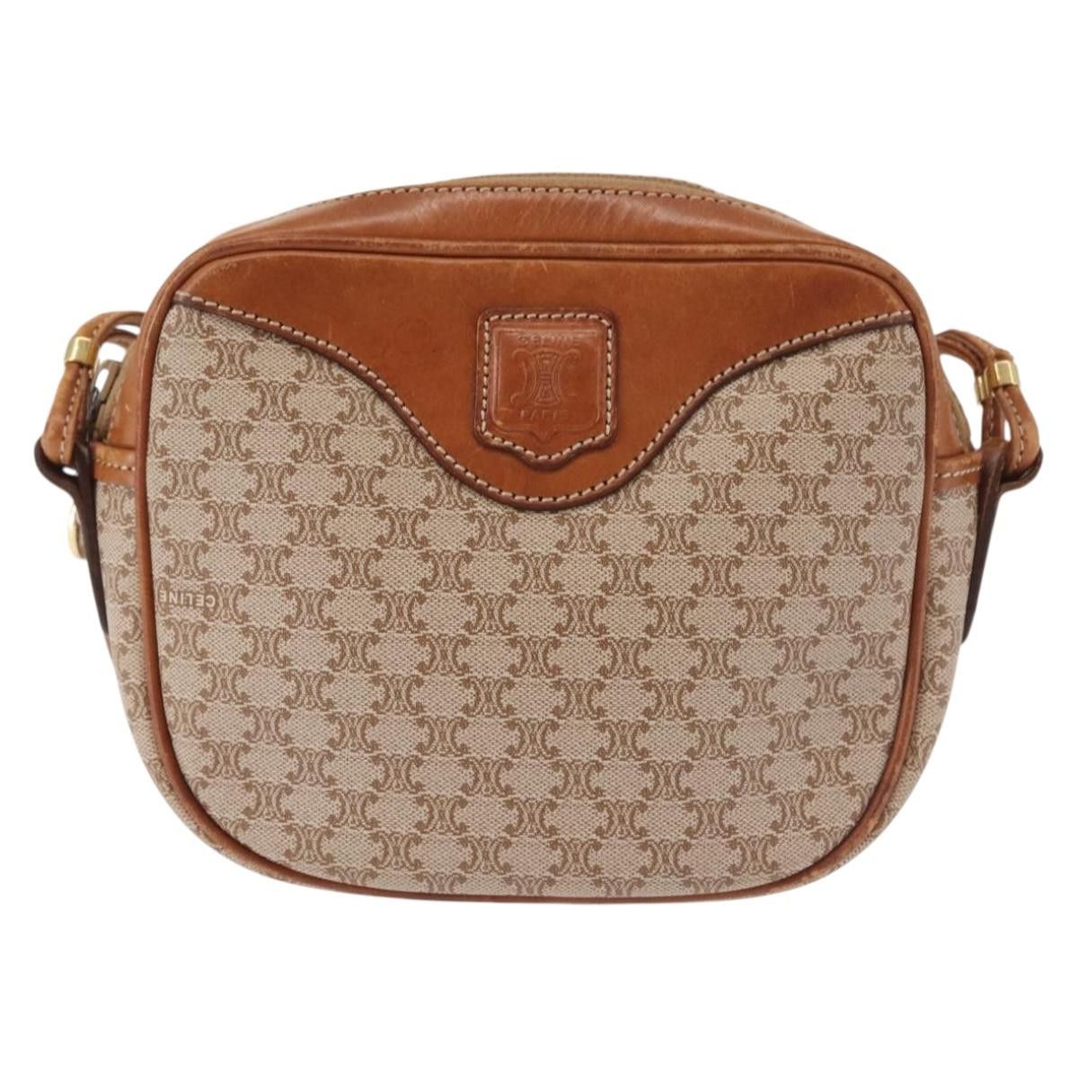 Celine CELINE Macadam Canvas Shoulder Bag Pvc Beige Gold Size ONE SIZE - 2 Thumbnail