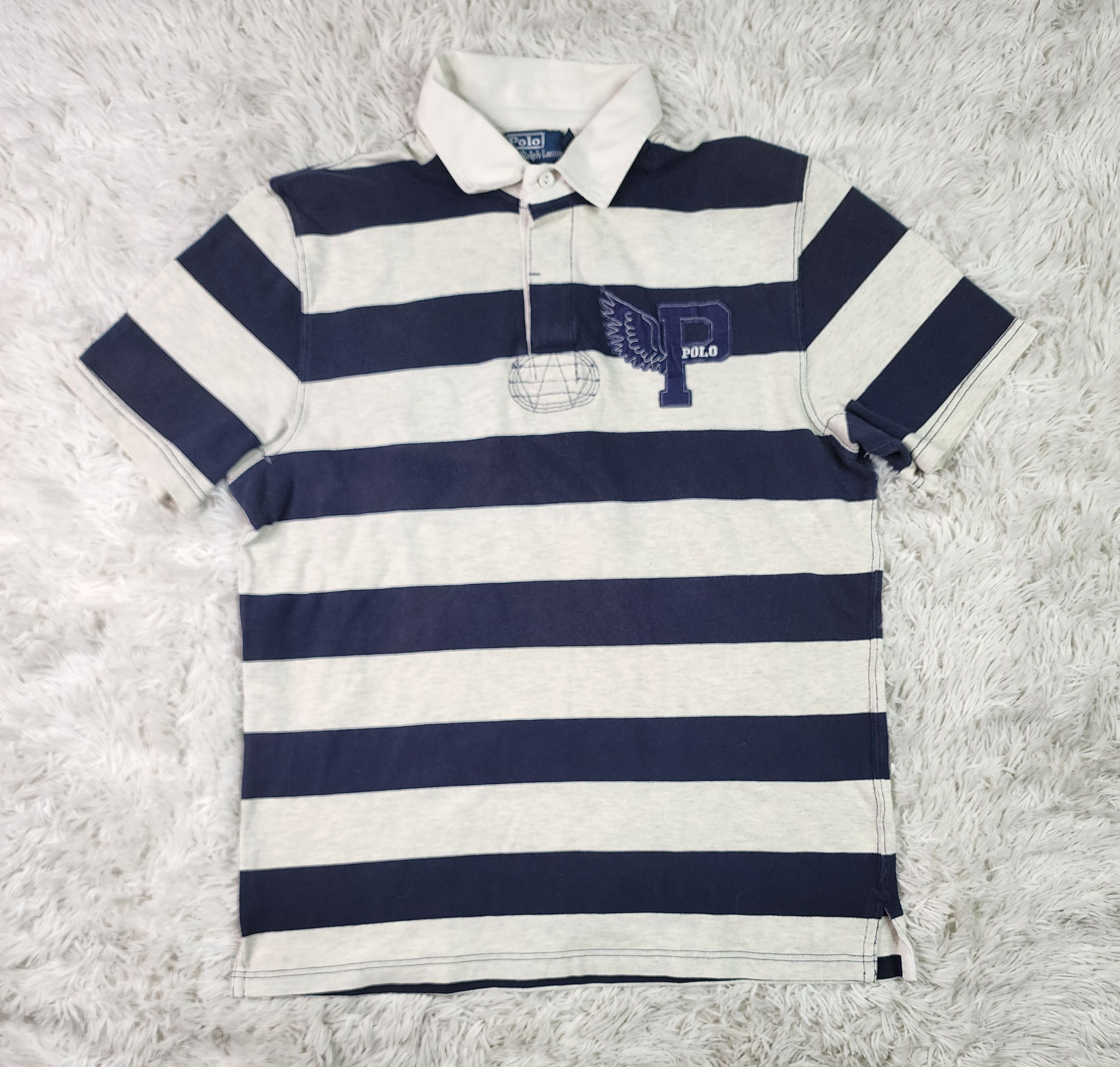 Ralph Lauren Polo P wing logo rugby shirt