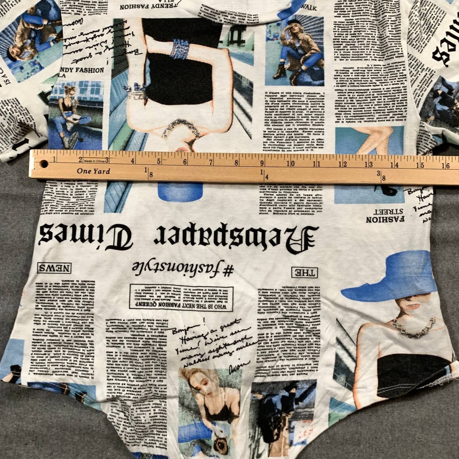 Other Vertiche Newspaper Shirt Women Small Blue Size S / US 4 / IT 40 - 4 Thumbnail