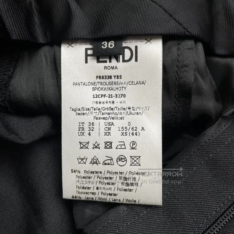 Fendi Fendi Black straight-leg pants with slits at the bottom Size 24" / US 00 / IT 34 - 7 Thumbnail