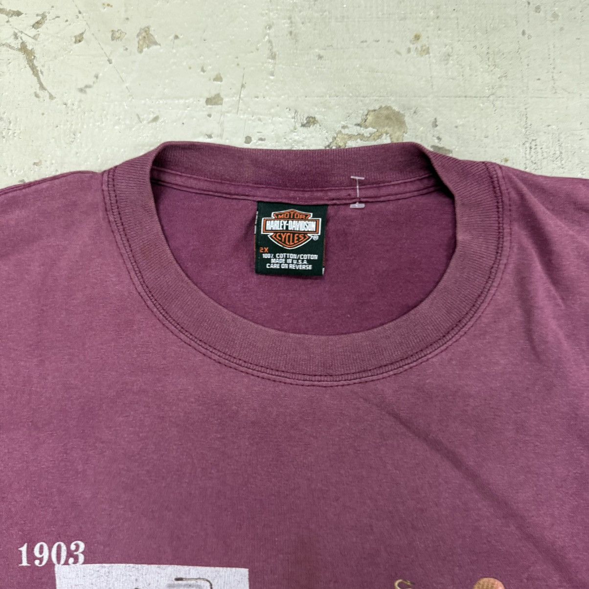 Harley Davidson Vintage Sun faded Harley Davidson Tee Size US XXL / EU 58 / 5 - 3 Thumbnail