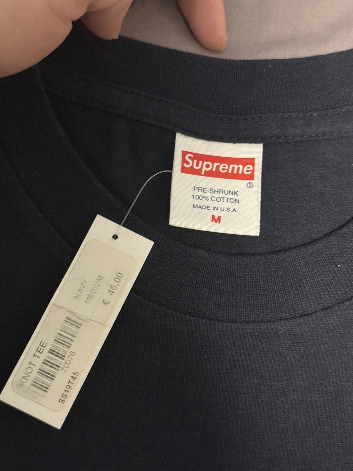 Supreme Supreme knot tee T-shirt navy Size US M / EU 48-50 / 2 - 3 Thumbnail