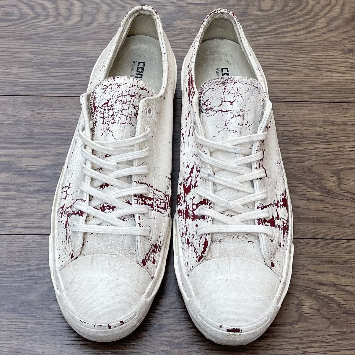 Converse × Maison Margiela Converse x Maison Margiela Jack Purcell Low 'Paint Crack' Size US 13 / EU 46 - 1 Thumbnail