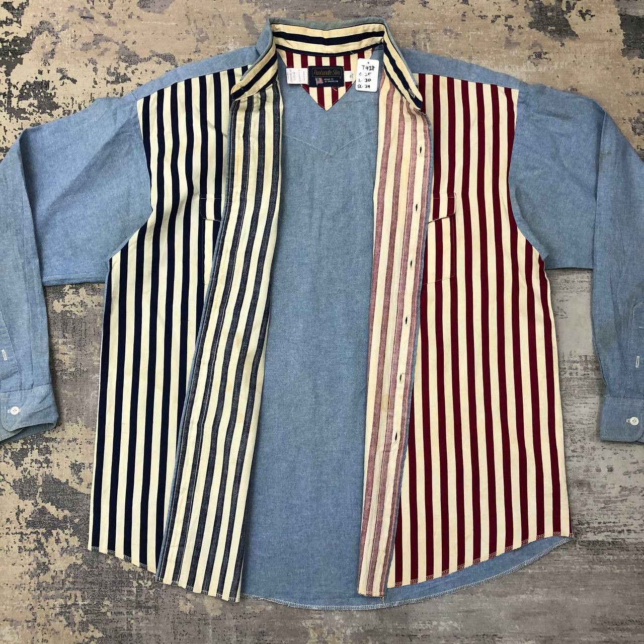 Panhandle Slim T438 VTG USA PANHANDLE SLIM DENIM SHIRTS Size US XL / EU 56 / 4 - 3 Thumbnail