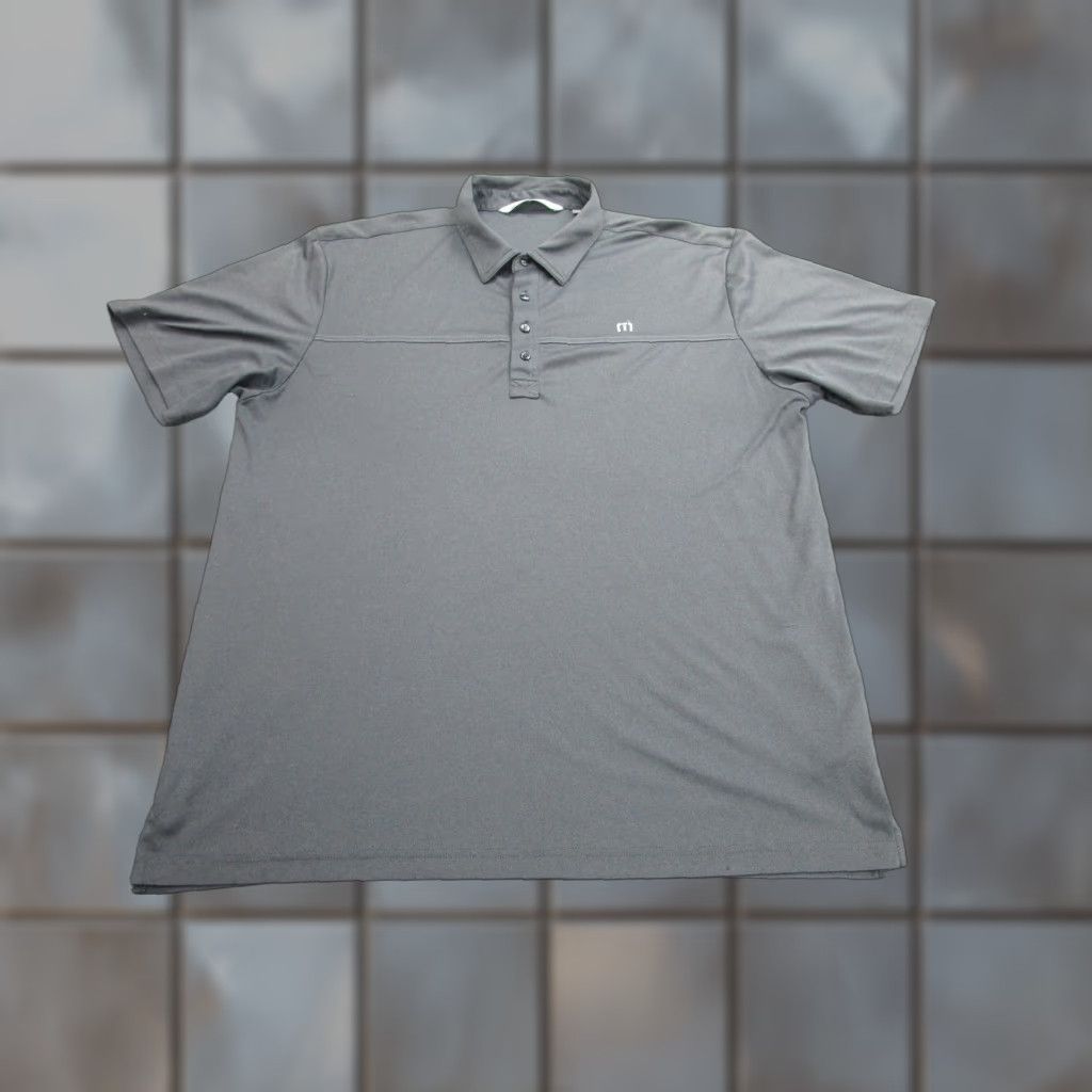 TravisMathew TravisMathew Polo Shirt Mens 2XL Gray Golf Performance Athletic Casual Stretch Size US XXL / EU 58 / 5 - 1 Thumbnail