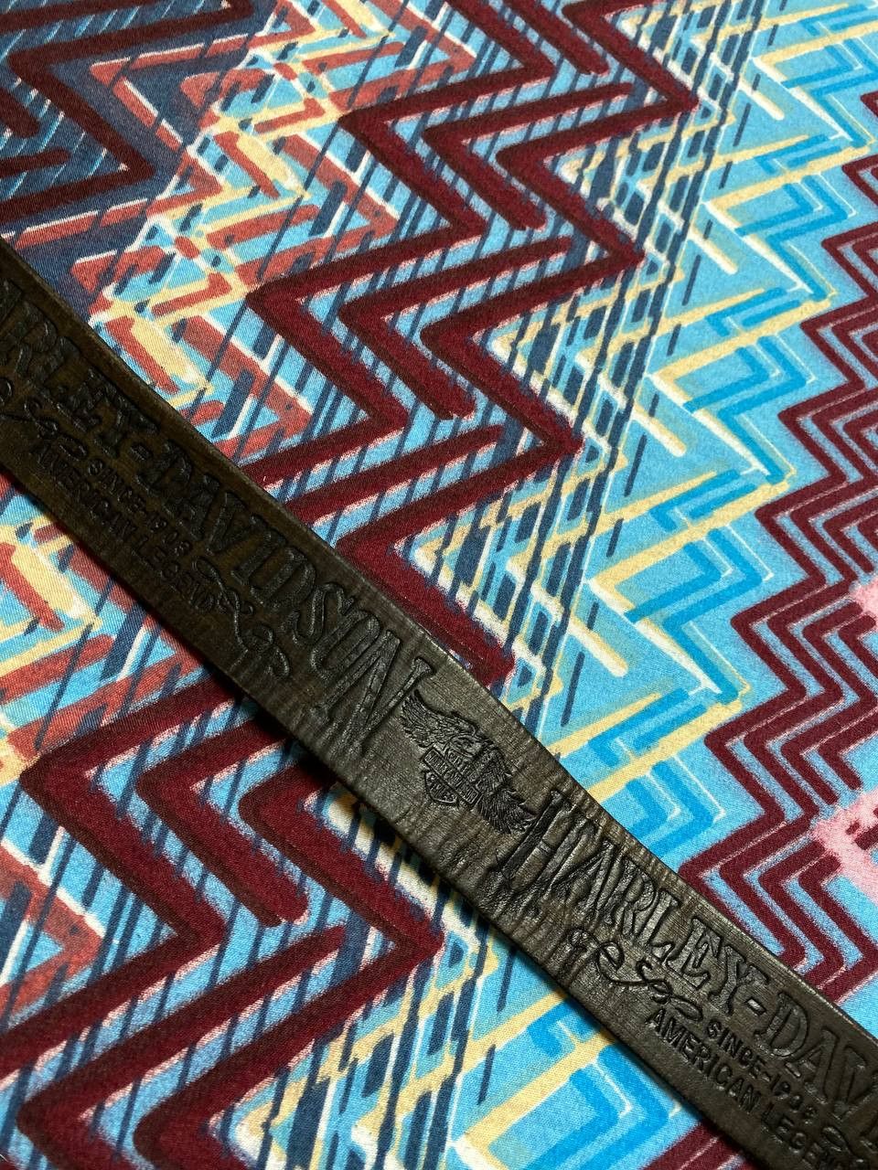 Harley Davidson Vintage Harley Davidson 90’s Y2K Monogram Logo Leather Belt Size ONE SIZE - 13 Thumbnail