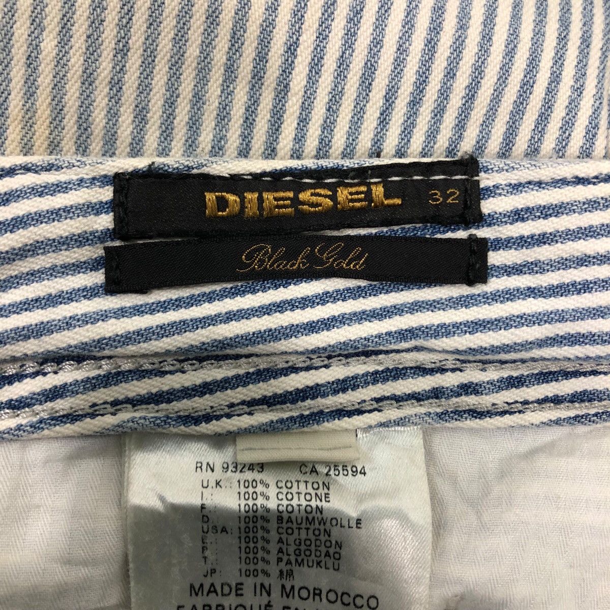 Diesel Black Gold Diesel Black Gold Vintage-Worn Railroad Stripe Denim Size 34" / US 12 / IT 48 - 21 Thumbnail