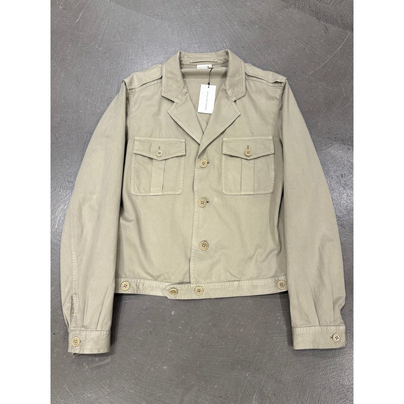 Dries Van Noten 2000s Dries Van Noten cropped military jacket -new with tags Size M / US 6-8 / IT 42-44 - 1 Thumbnail