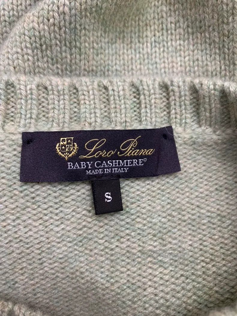 Loro Piana Loro Piana Baby cashmere saddle shoulder light green cashm Size S / US 4 / IT 40 - 4 Thumbnail