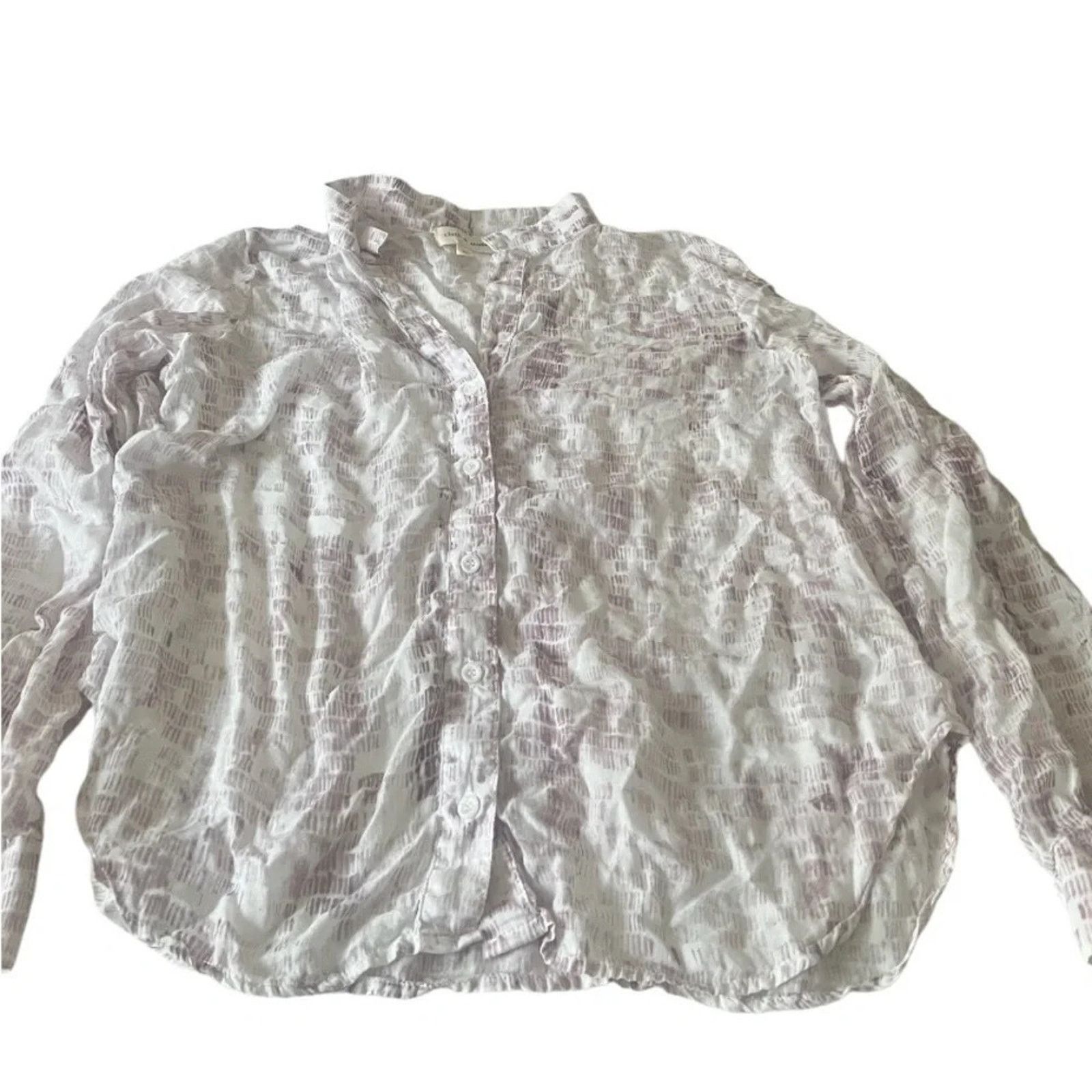 The Unbranded Brand Cloth& Stone button front long sleeve shirt, size Medium Size M / US 6-8 / IT 42-44 - 1 Thumbnail