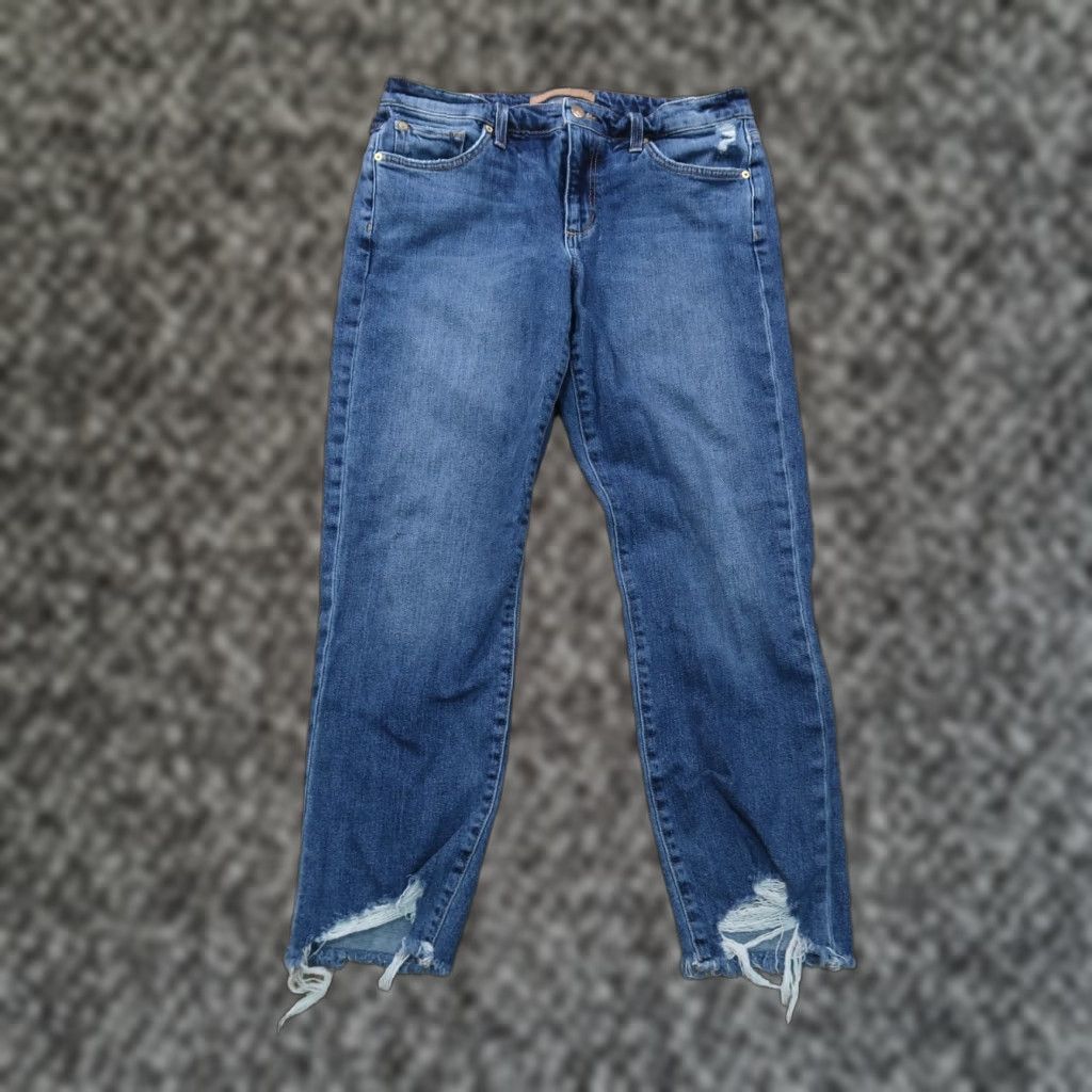 Vintage Joes Jeans The Smith Mid Crop Jeans Women's 28 Blue Stretch Denim Slim 5-Pocket Design Cropped Modern Classic Size 28" / US 6 / IT 42 - 1 Thumbnail