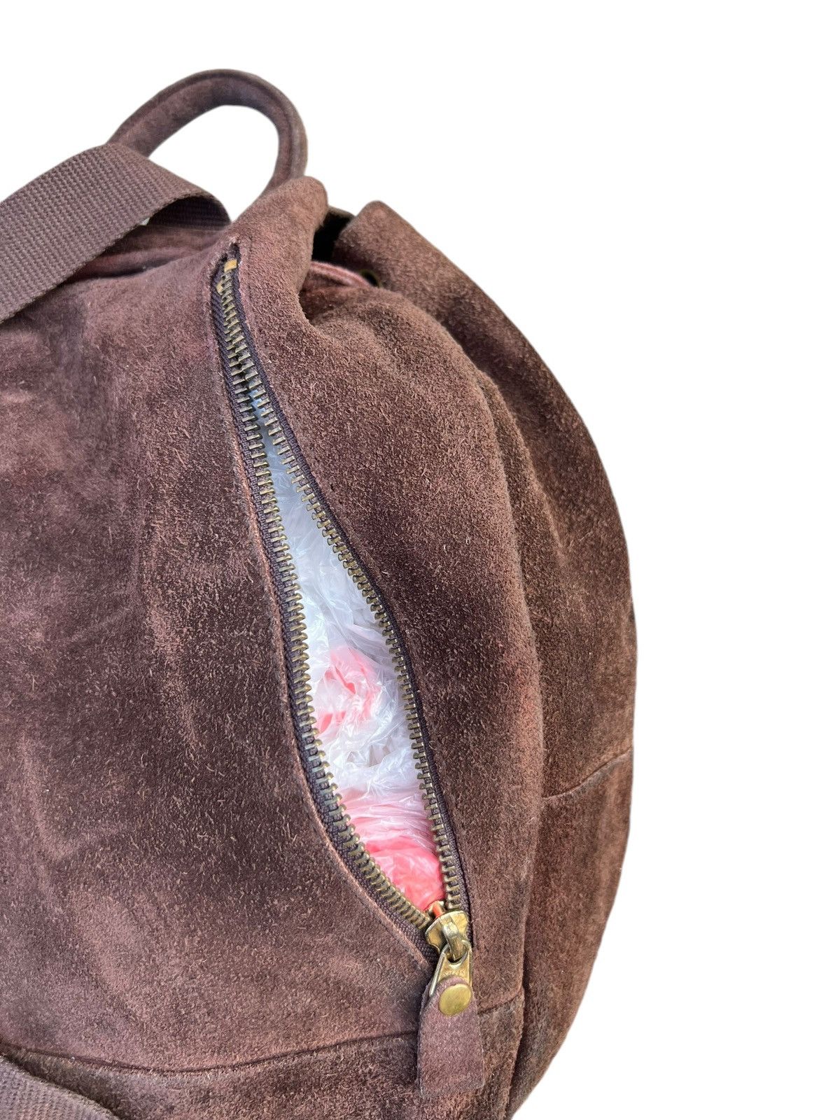 Leather Vintage 90s VIA DEMIZON Japan Suede Leather Backpack Bag Size ONE SIZE - 18 Thumbnail