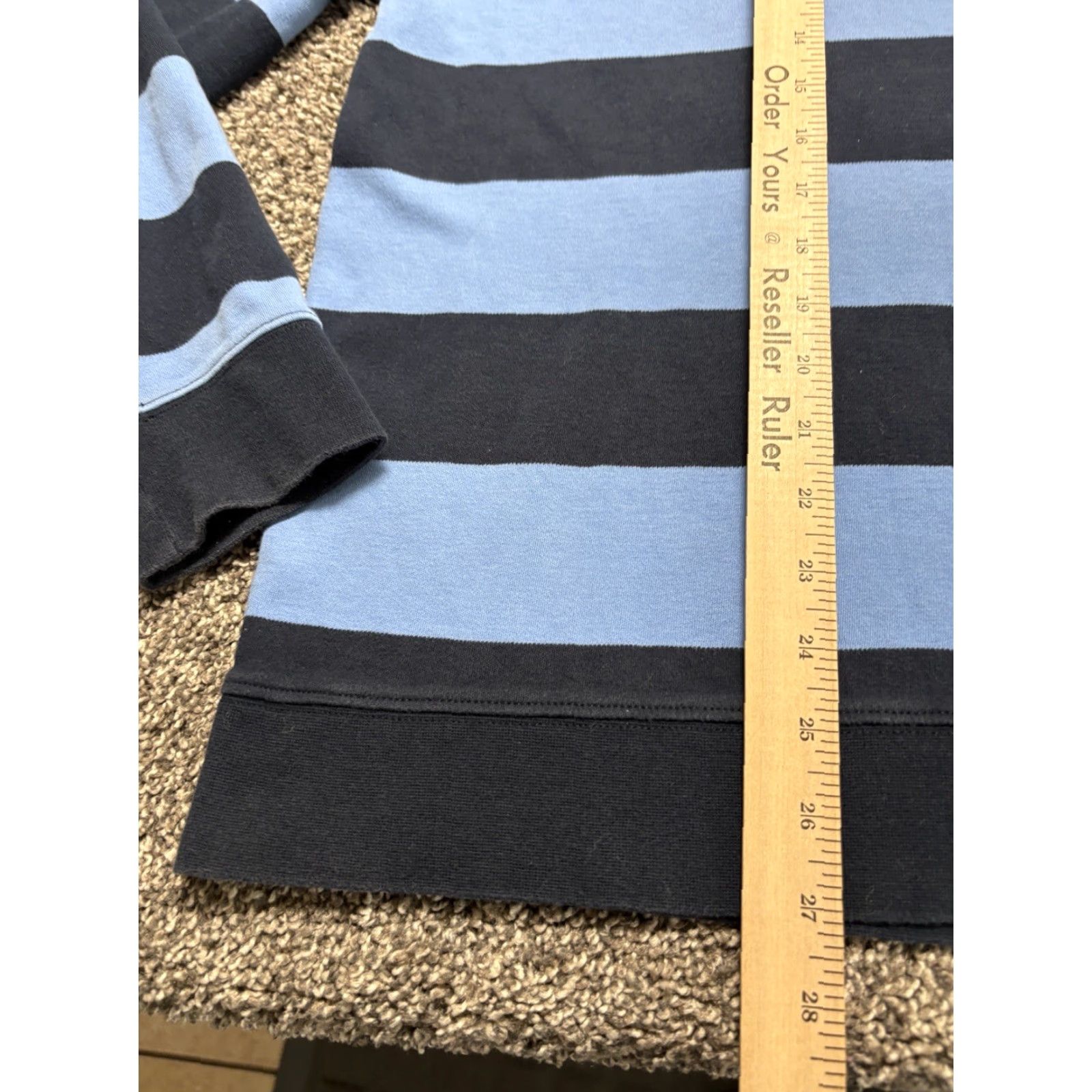 Vineyard Vines Vineyard Vines Rugby Pullover 1/4 Zip Mens Large Blue Stripe Sweater Size US L / EU 52-54 / 3 - 7 Thumbnail