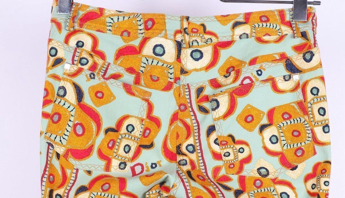 Dior Christian Dior Galliano 2004 Print Patterns Denim Jeans Size 28" / US 6 / IT 42 - 5 Thumbnail