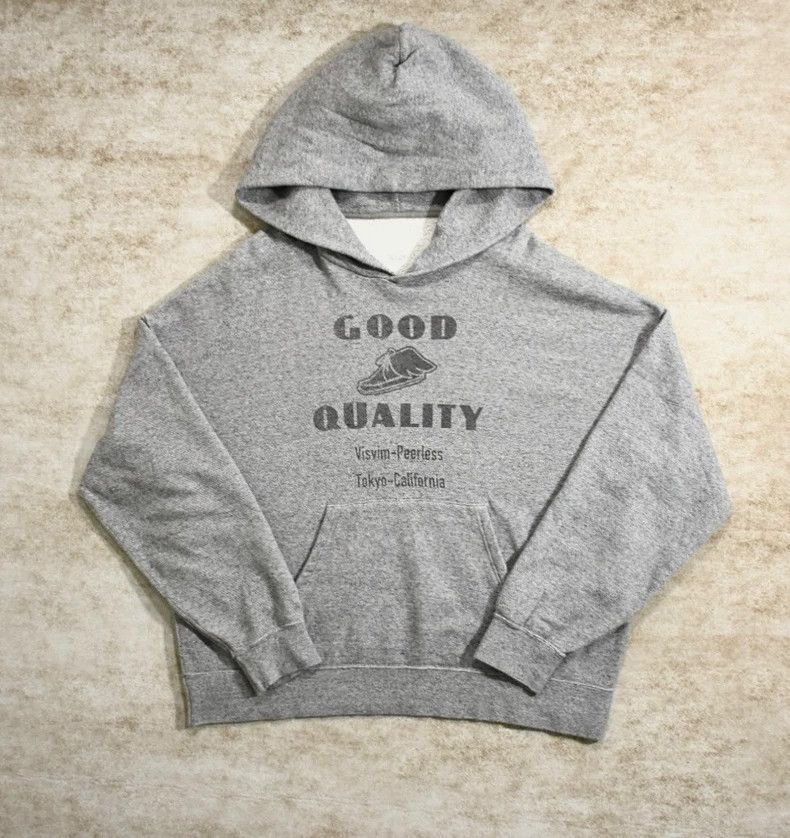 Visvim Gray Visvim Hoodie with Handwritten Letters Size US L / EU 52-54 / 3 - 1 Thumbnail