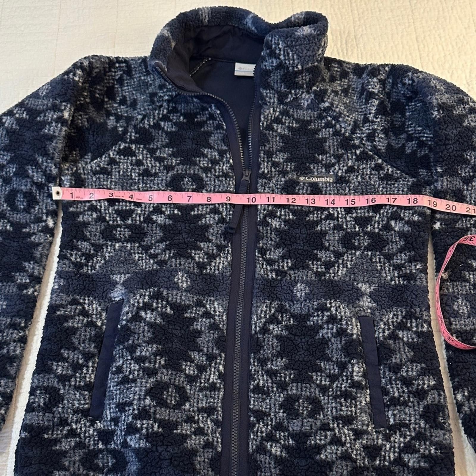 Columbia Columbia XS Fuzzy Teddy Bear Navy Fleece Jacket Zipper Size XS / US 0-2 / IT 36-38 - 5 Thumbnail