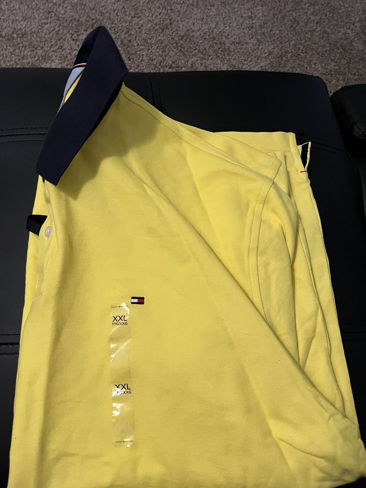 image of Tommy Hilfiger Polo in Yellow, Men's (Size 2XL)