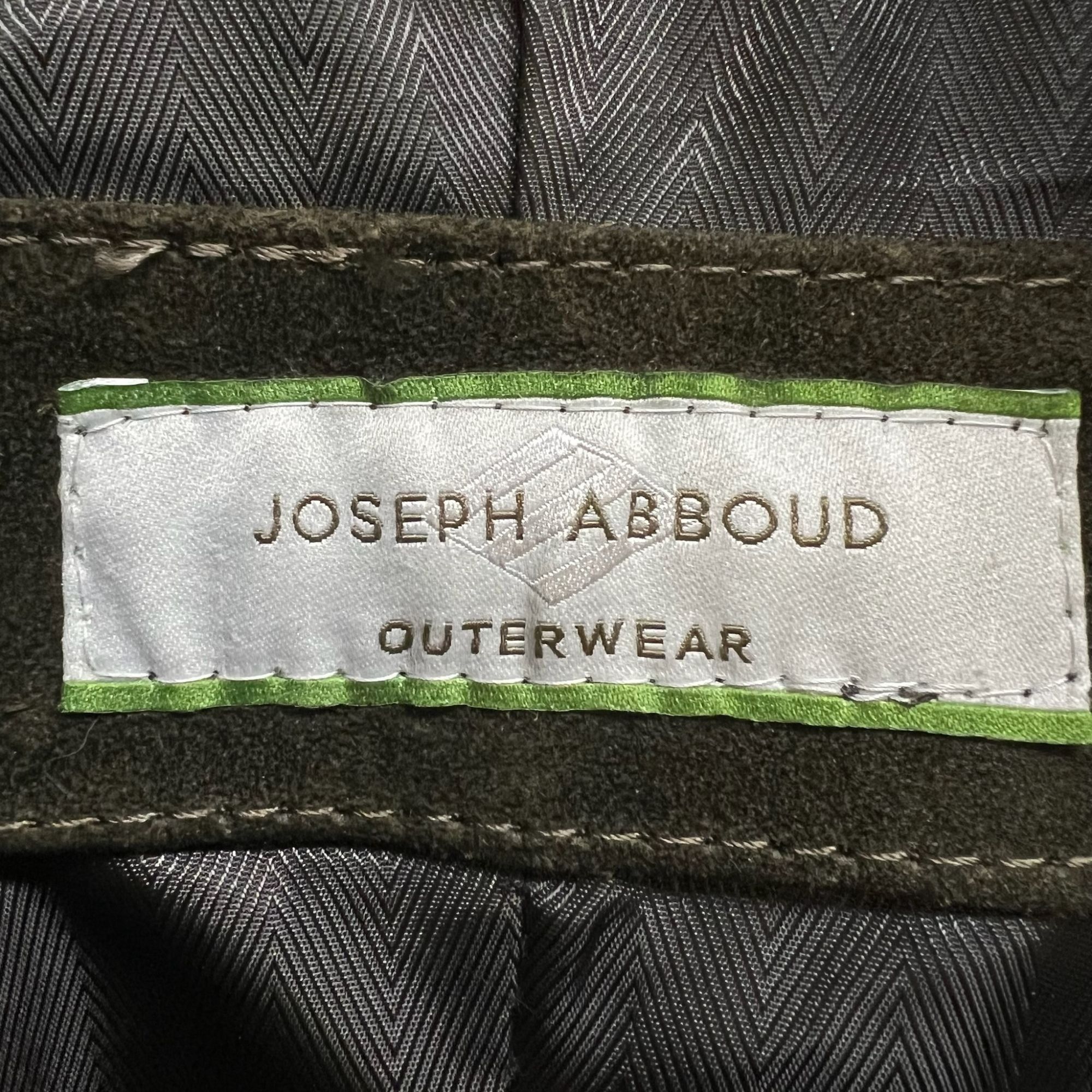 Joseph Abboud JOSEPH ABBOUD Olive Green Suede Leather Car Coat XL Made In Size US XL / EU 56 / 4 - 9 Thumbnail