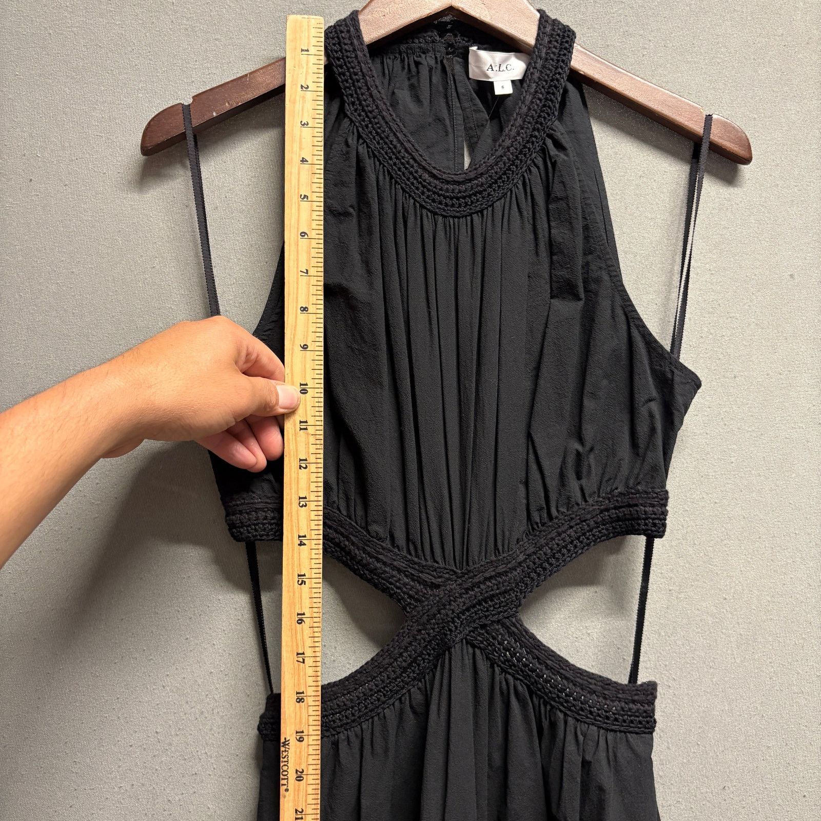 A.L.C. A.L.C. Casey Cutout Maxi Dress Size 6 Black 100% Cotton Size XS / US 0-2 / IT 36-38 - 14 Thumbnail