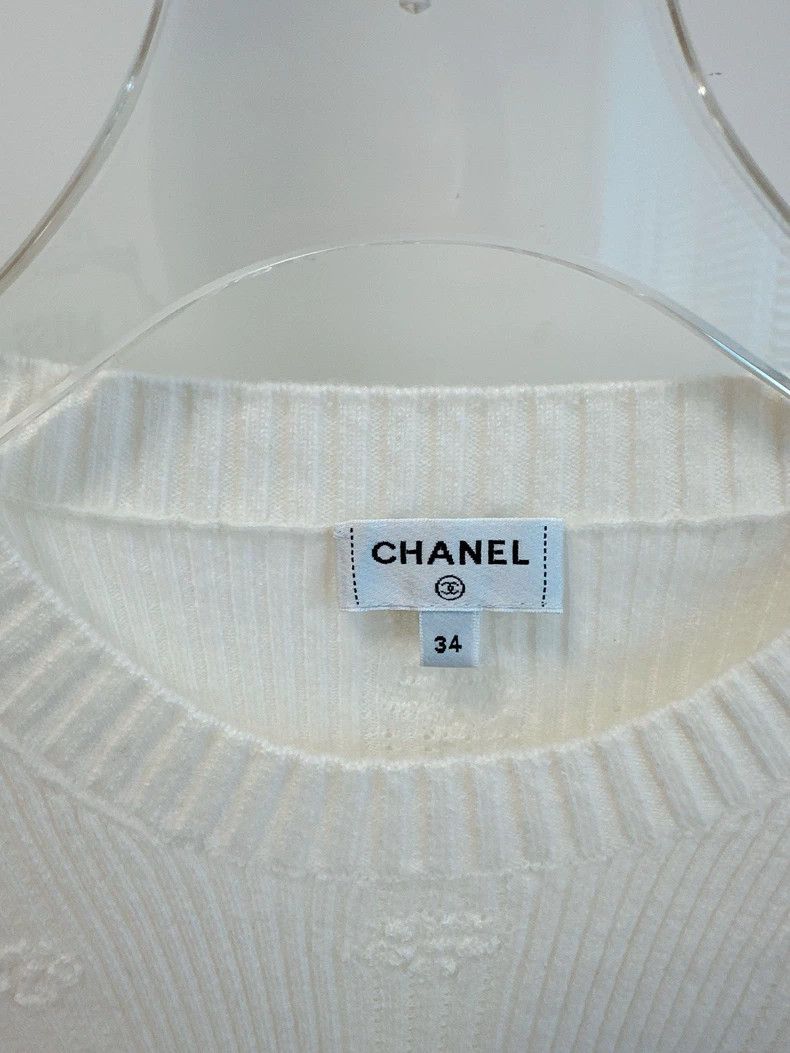 Chanel Chanel 25C early spring tie cashmere sweater Size XXS / US 00 / IT 34 - 4 Thumbnail