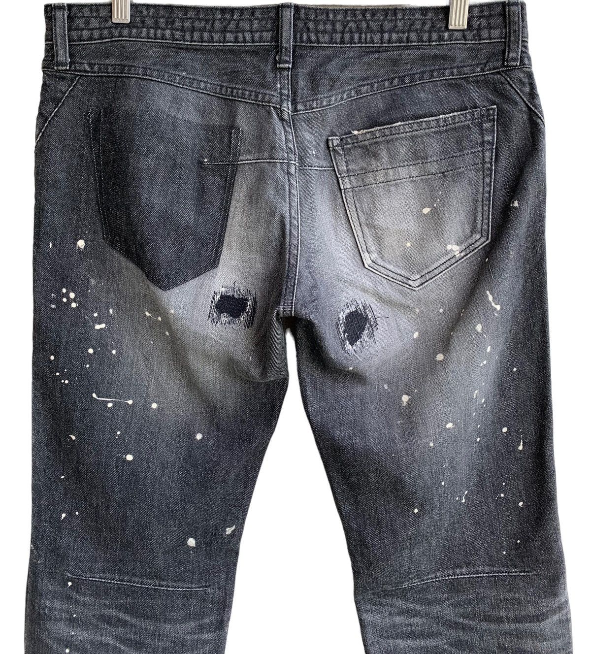 Number (N)ine 🔥Number (N) Distressed Splatter Denim Jeans Size US 32 / EU 48 - 10 Thumbnail