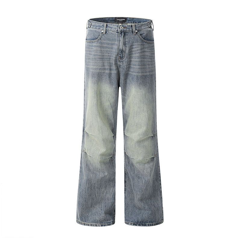 Men's American Street Style Wide-Leg Retro Flared Jeans