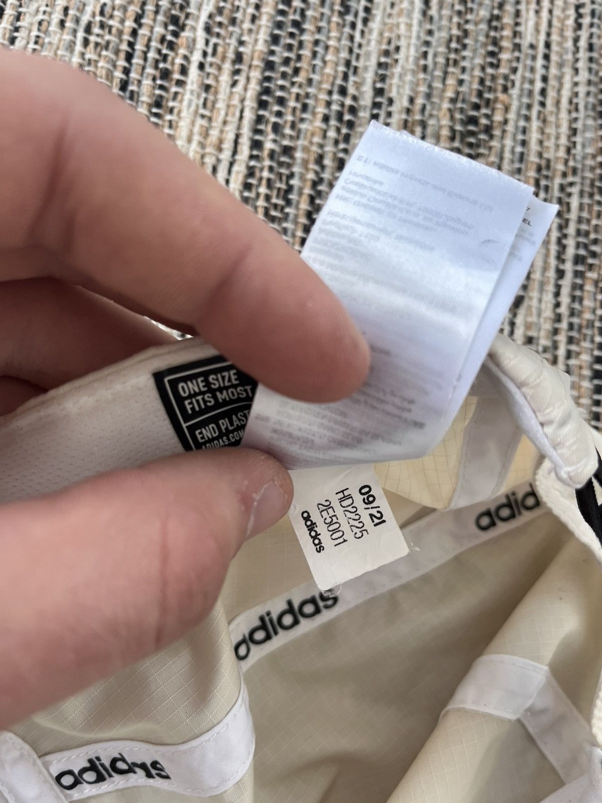 Adidas × Vintage Adidas Five-Panel Nylon Cap Milky White Perfomance Vintage Size ONE SIZE - 12 Thumbnail