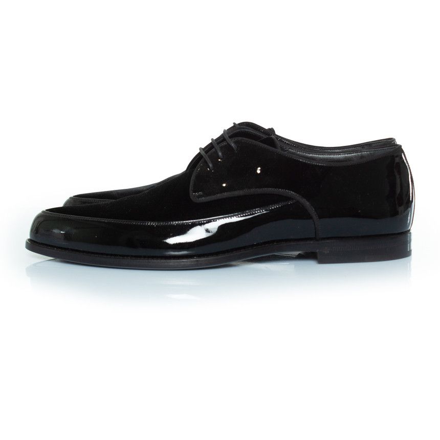 Saint Laurent Paris Saint Laurent, Patent and suede lace up derby Size US 12 / EU 45 - 2 Thumbnail