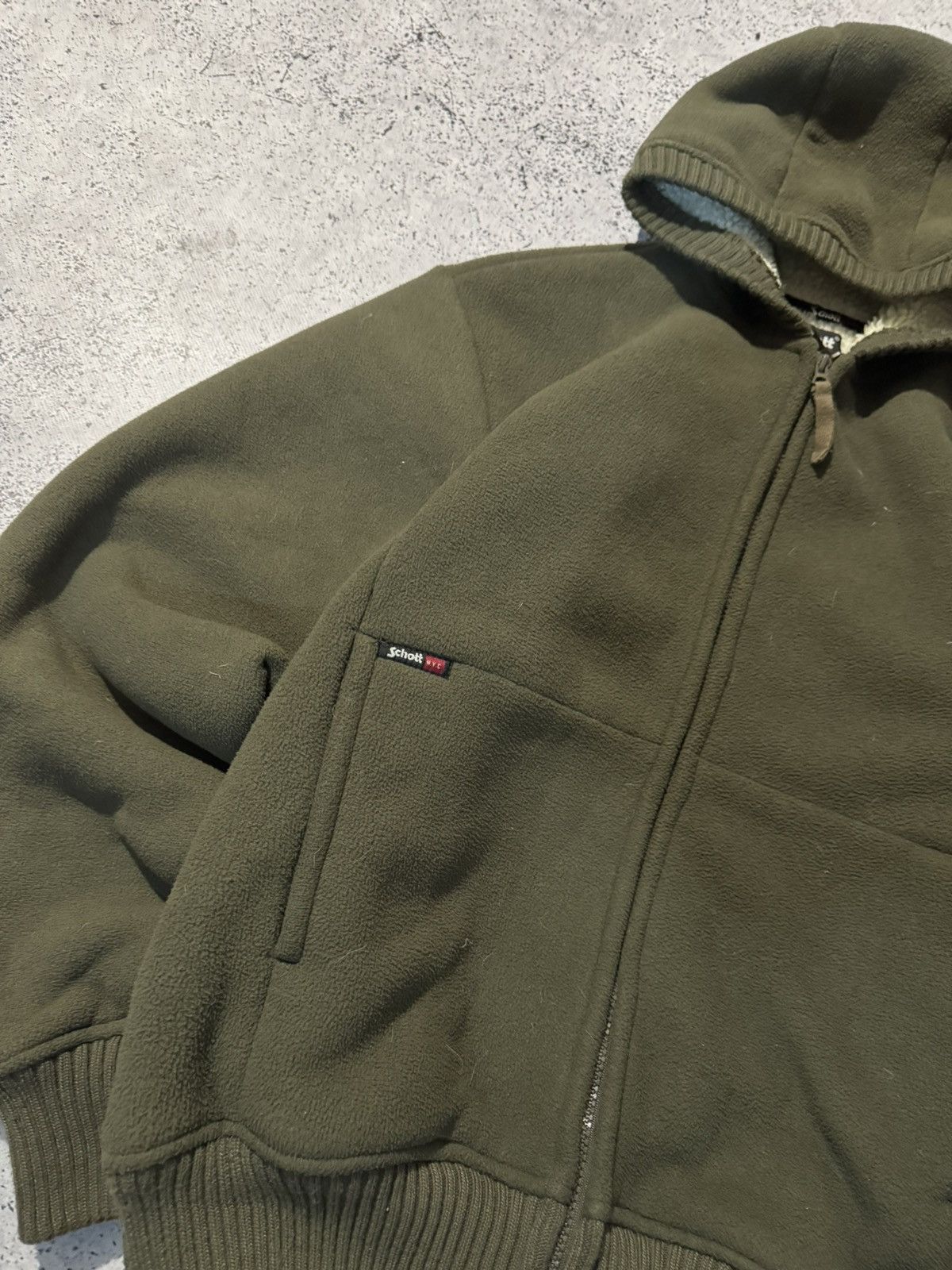Schott Schott Vintage Schott NYC Fleece Bomber Jacket Size US M / EU 48-50 / 2 - 8 Thumbnail