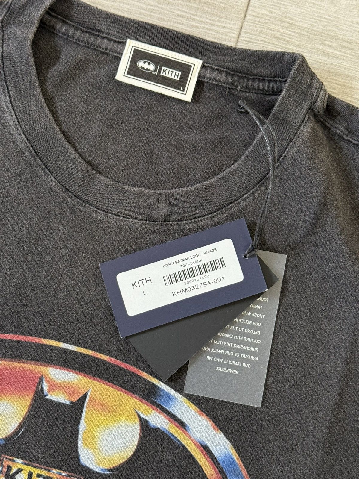 Kith KITH Batman Logo khm032794-001 Vintage Tee Black Size Large Size US L / EU 52-54 / 3 - 5 Thumbnail