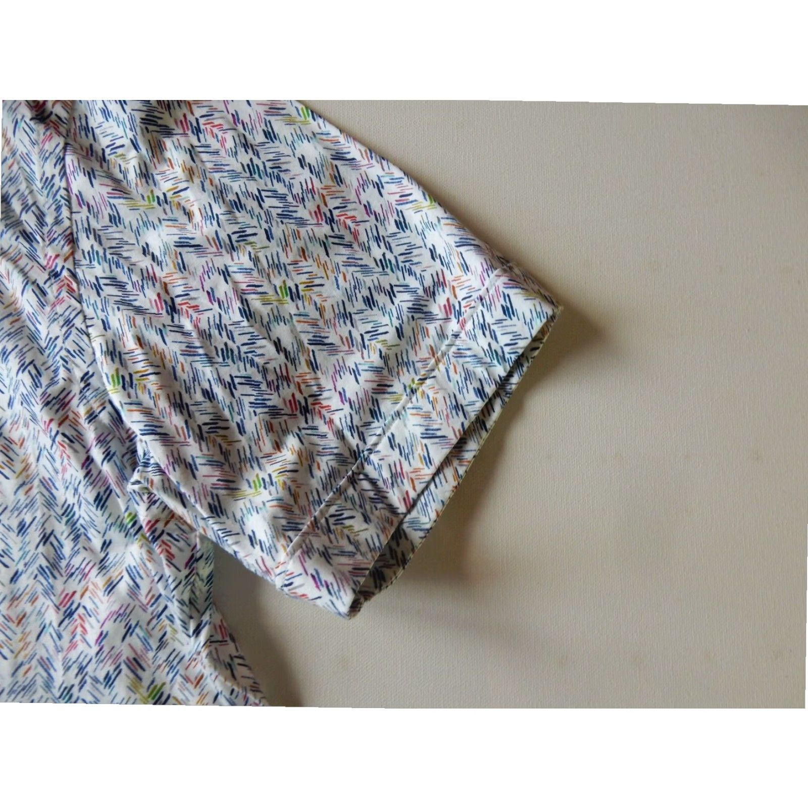 BUGATCHI Bugatchi Uomo Men's Short Sleeve Button-Front Cotton Shirt Size Large Multicolor Size US L / EU 52-54 / 3 - 4 Thumbnail